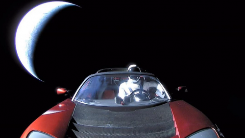 Elon Musk car in space