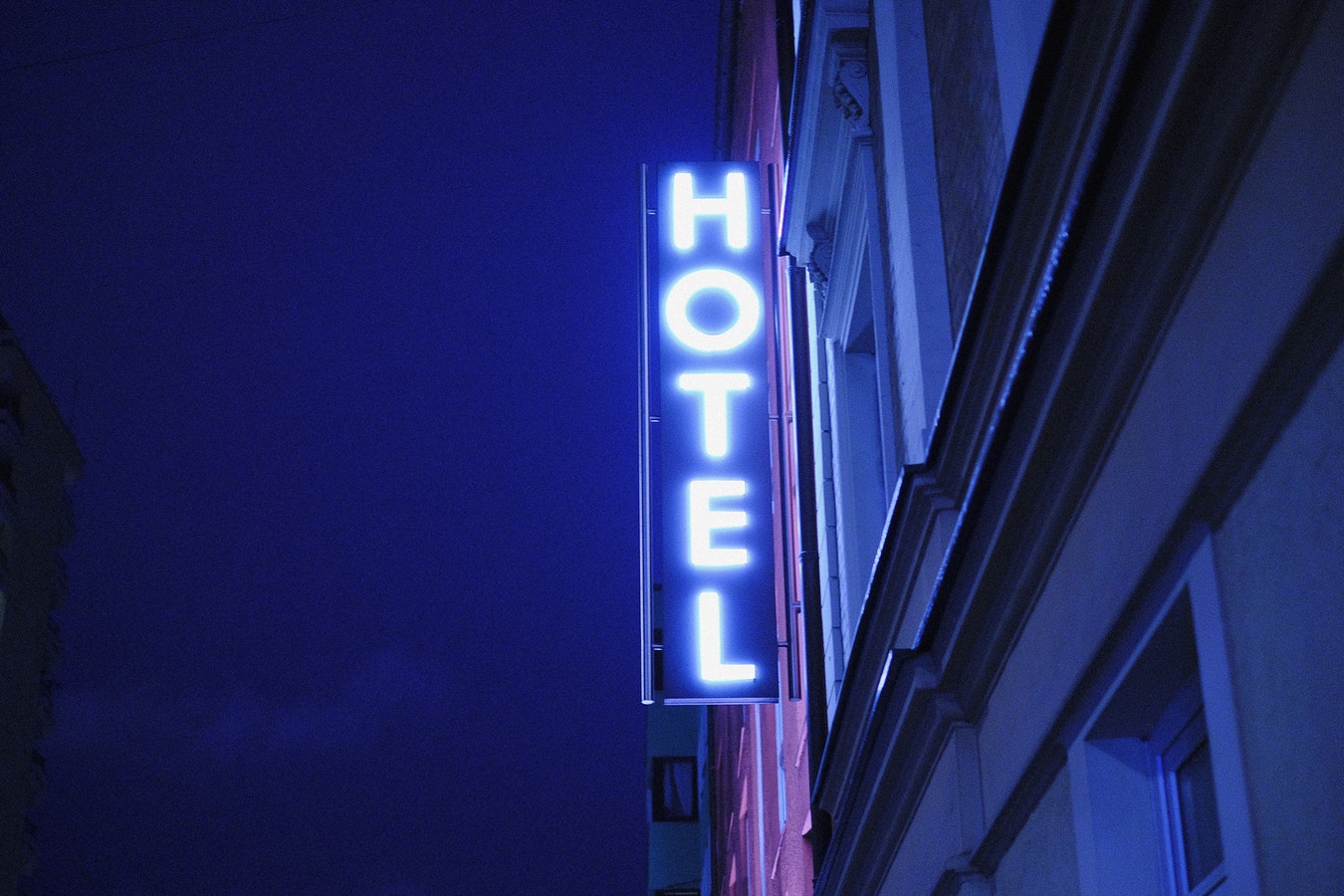 hotel neon light signage