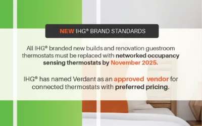 IHG Names Verdant as Approved Vendor for Connected Thermostats